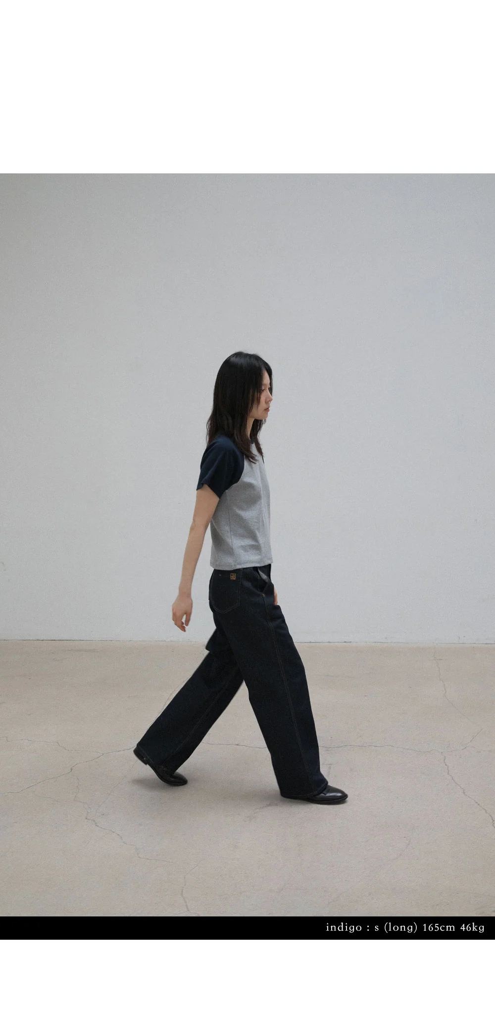 wide stitch jeans | OHOTORO