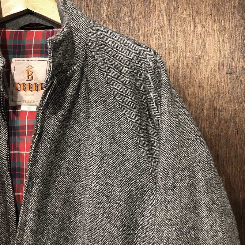 Baracuta G9 Harrington Jacket Moon Shetland Wool Tweed 36 Mint
