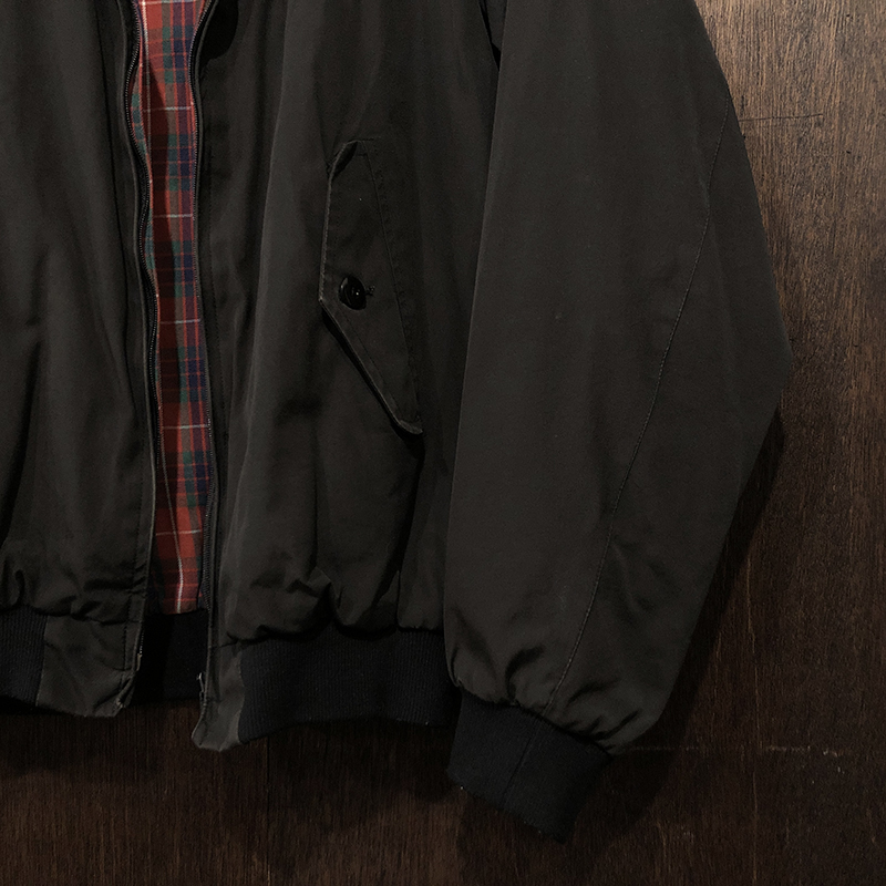 Baracuta G9 Harrington Jacket Black Cotton 100% Opti Zip Made in