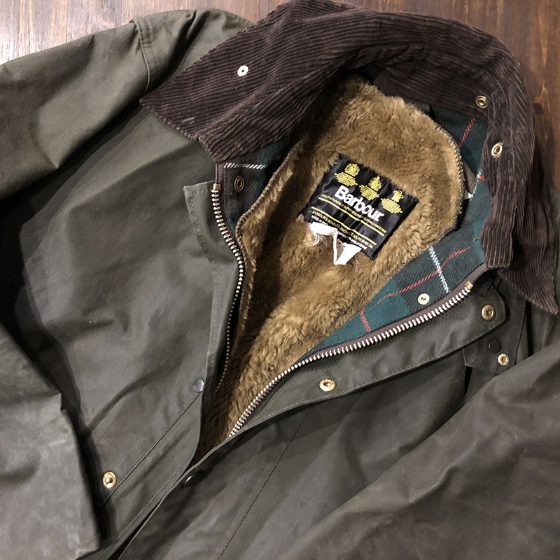 Barbour Northumbria 3warrant Sage C44 With Original C44 Liner Fur