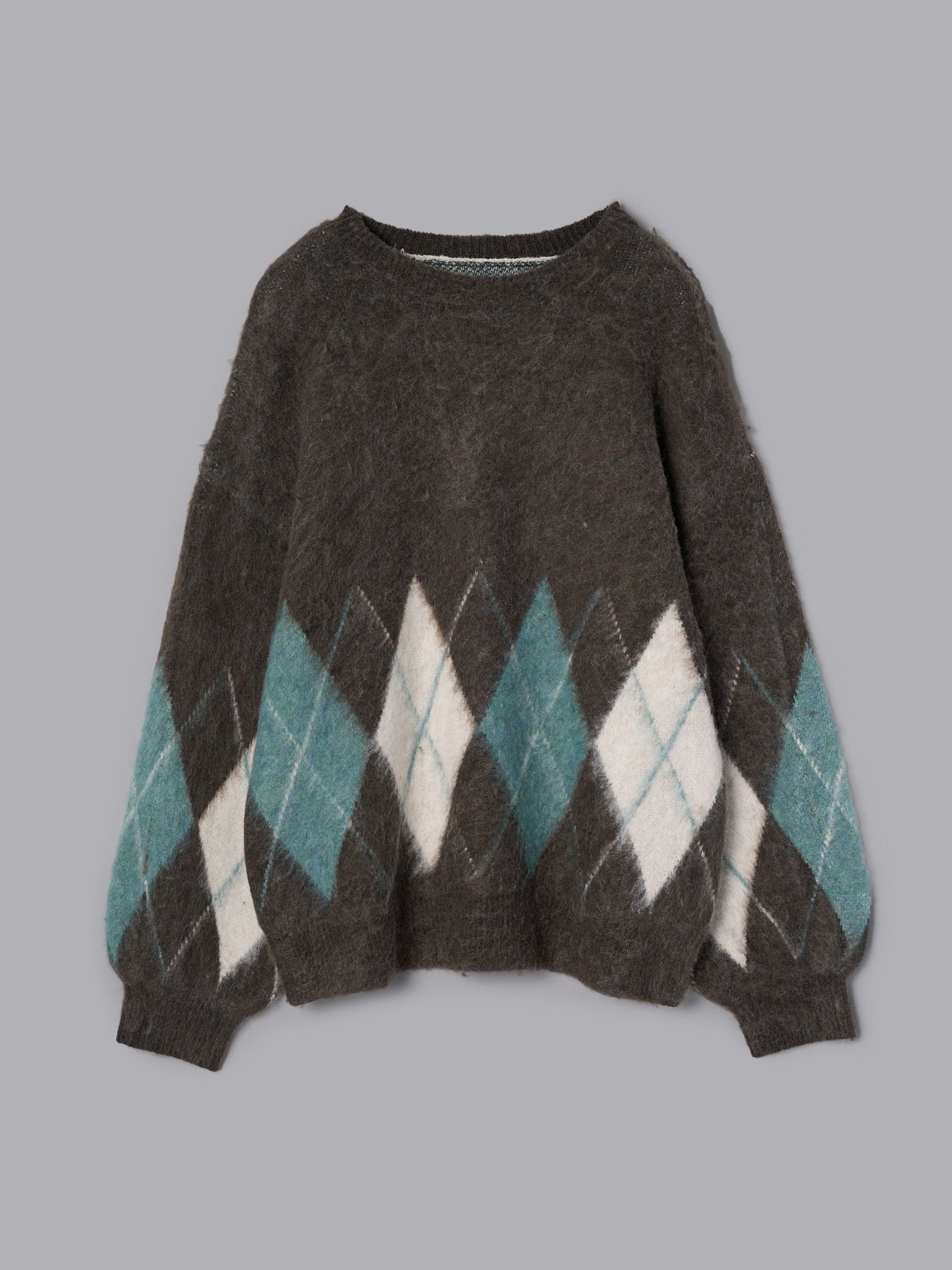 アーガイルニットプルオーバー