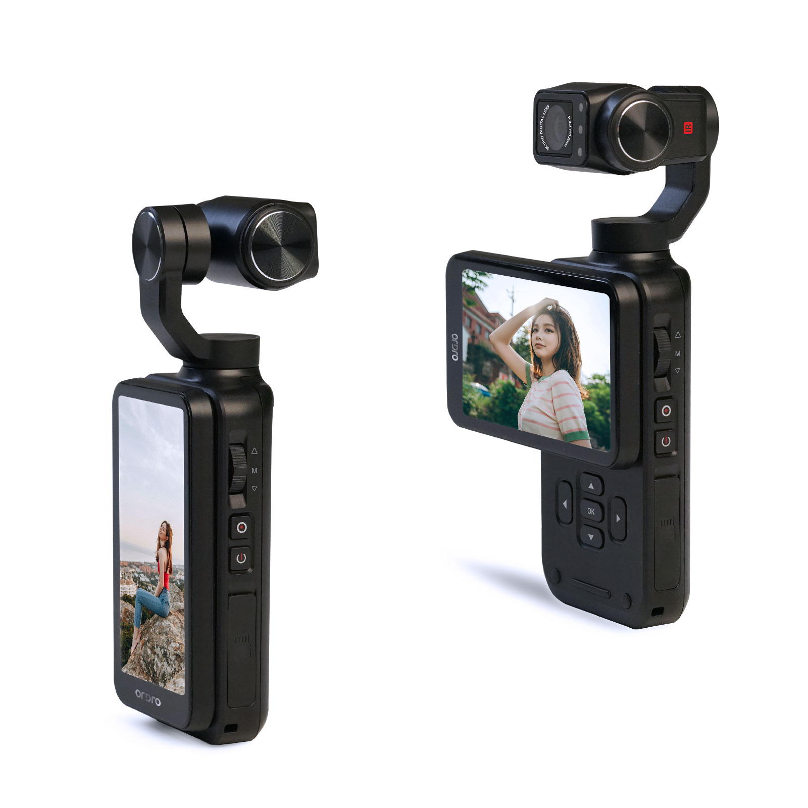ORDRO M5ポケットカメラ、5K、三軸手ぶれ補正、ハンドヘルドジンバル