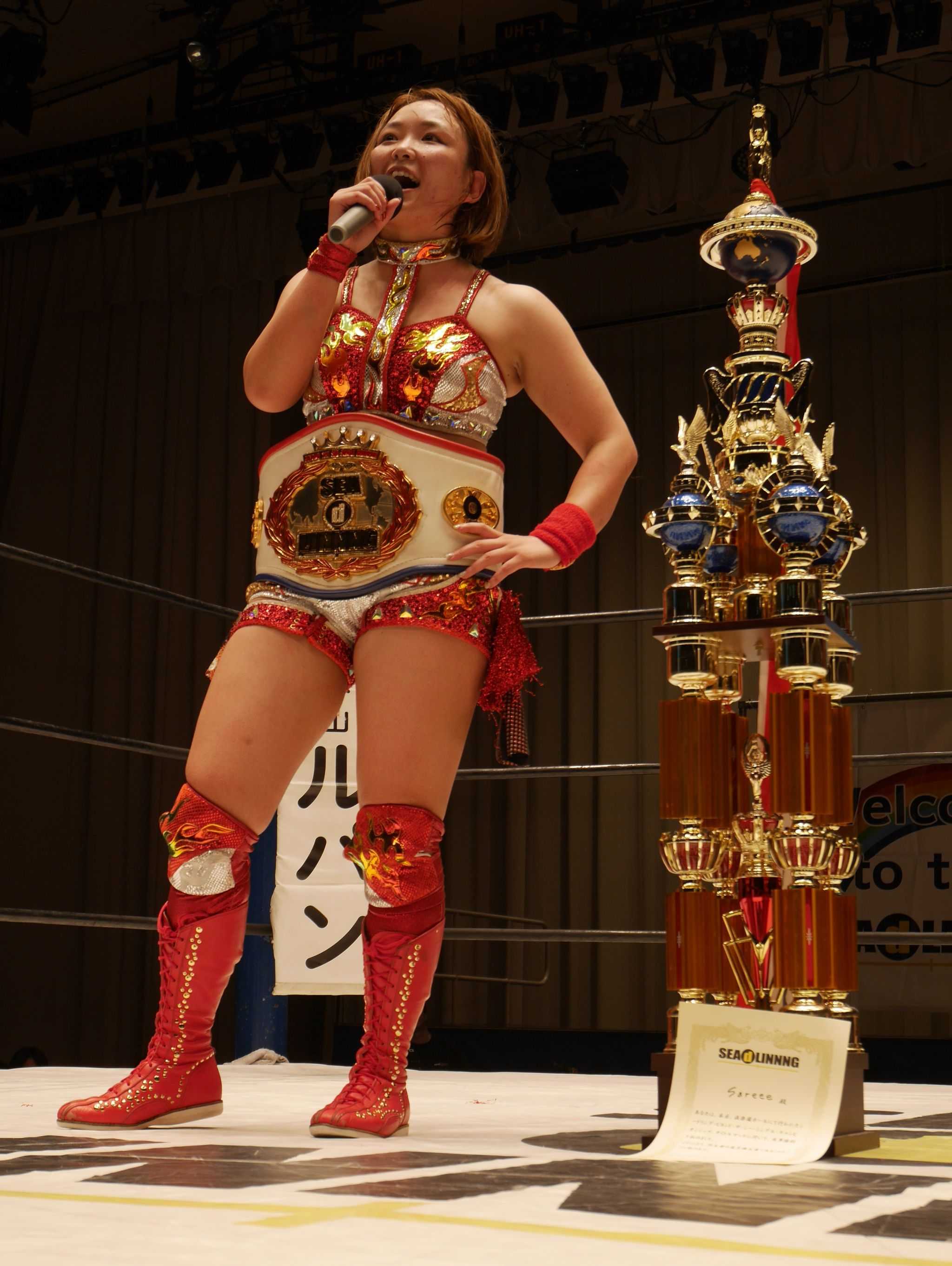 Sareee「スターダムの選手と戦いたい」WWEから復帰後初タイトル