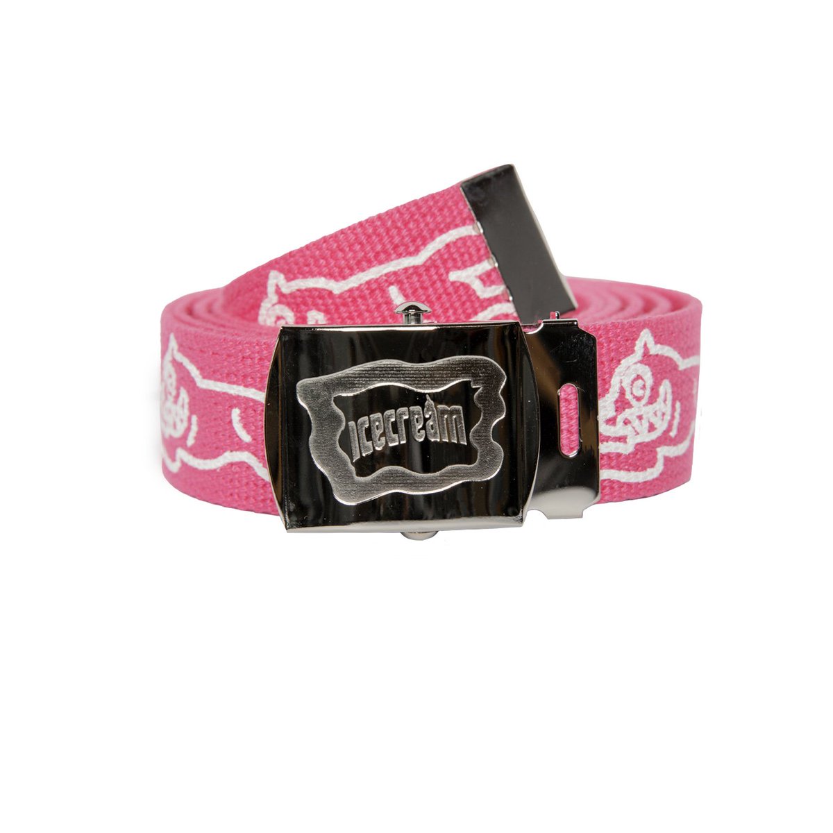 ICECREAM RUNNING DOG BELT Military style canvas web felt featuring