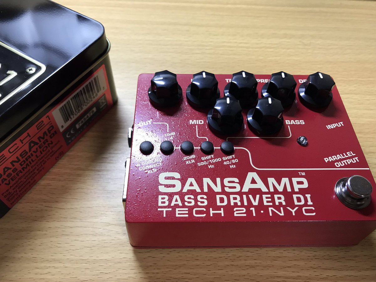 my new gear… tech21 SANSAMP Bass Driver DI V2 VERMILLION イケベ