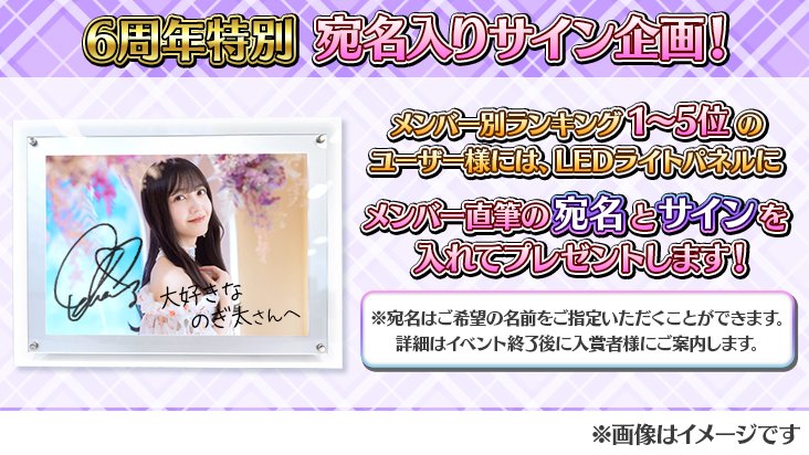 🎉6周年記念イベント②🎉 イベントのサイングッズ報酬には 🎁6周年記念