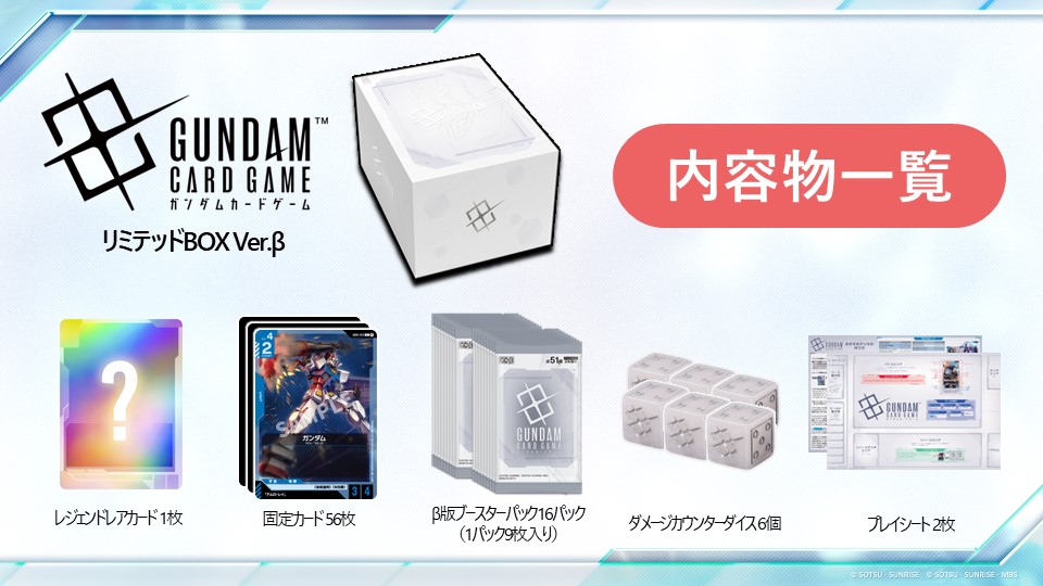 ガンダムカードゲーム リミテッドBOX Ver.β」1月発送分の抽選販売を