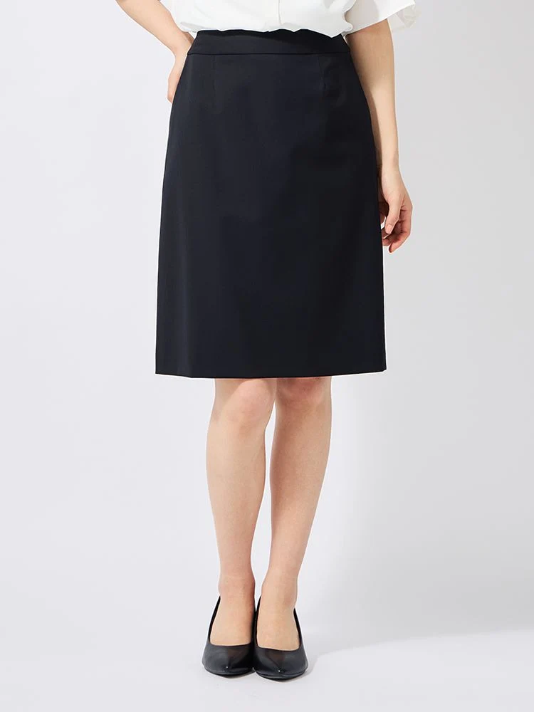 ブラック ラク美スーツ Aラインスカート ブラック/ネイビー | P.S.FA