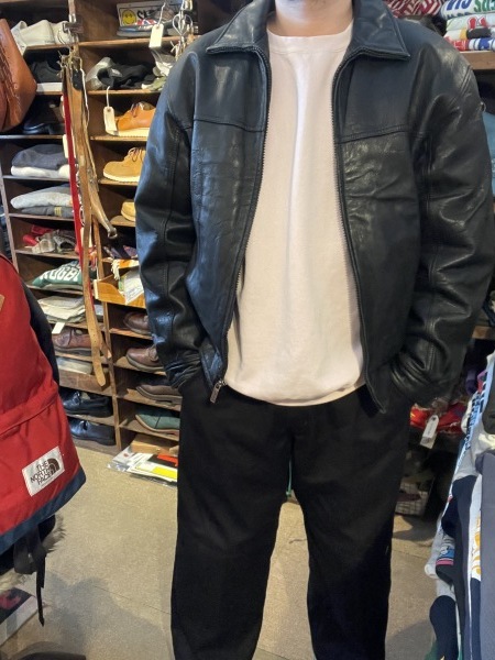 90s WILSONS LEATHER レザー ジャケット 黒 L シンサレート着脱