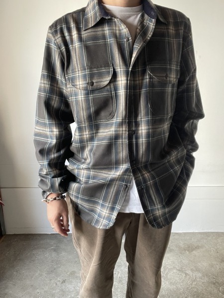 未使用品 PENDLETON チェック柄 ウールシャツ L トーマス・ケイ