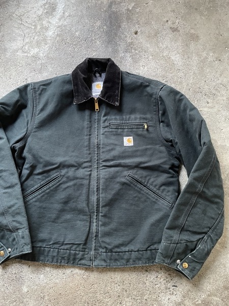 00s USA製 carhartt デトロイト ジャケット 黒 38R ブラック