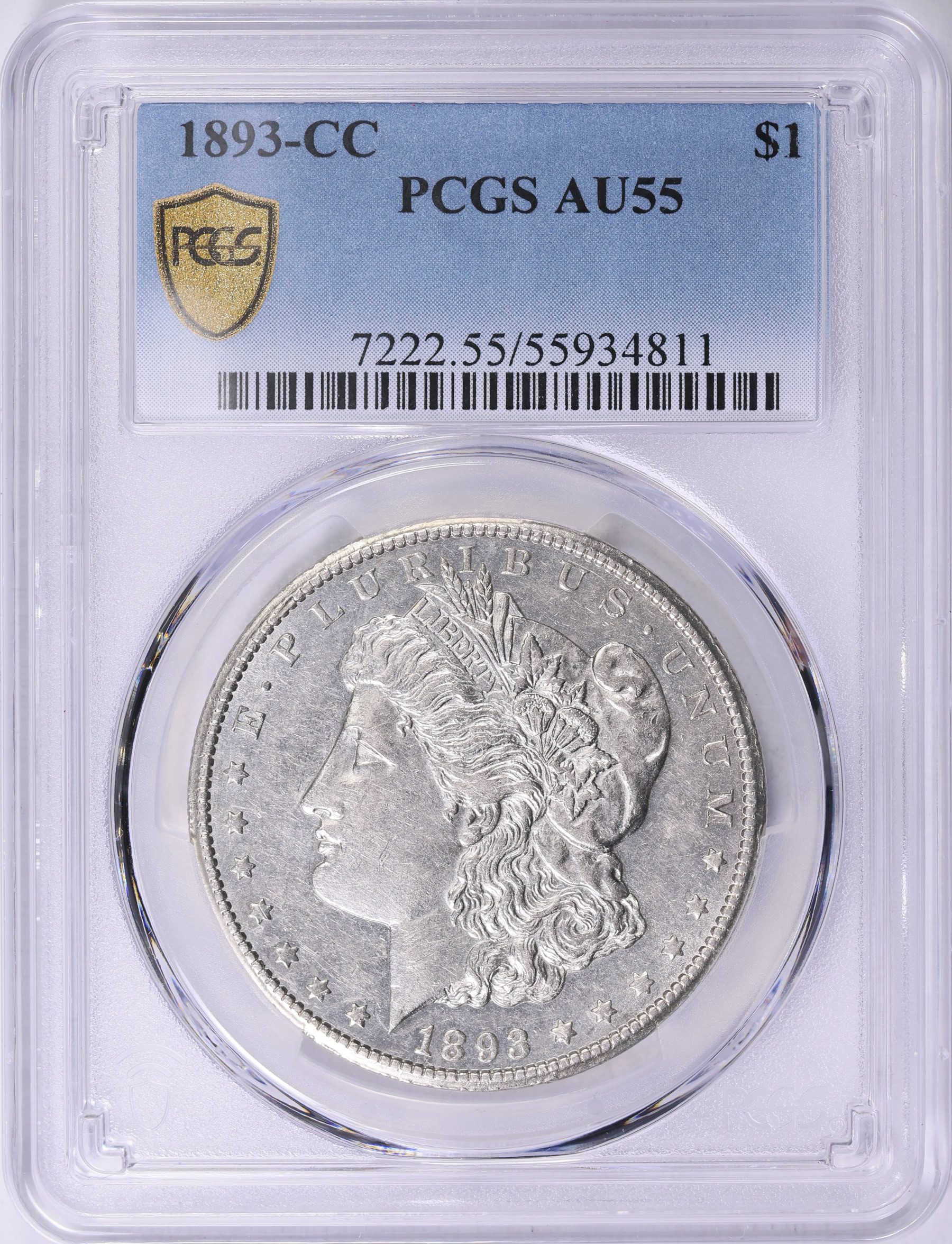 1893-CC Morgan Silver Dollar PCGS AU-55 (Item 2002061