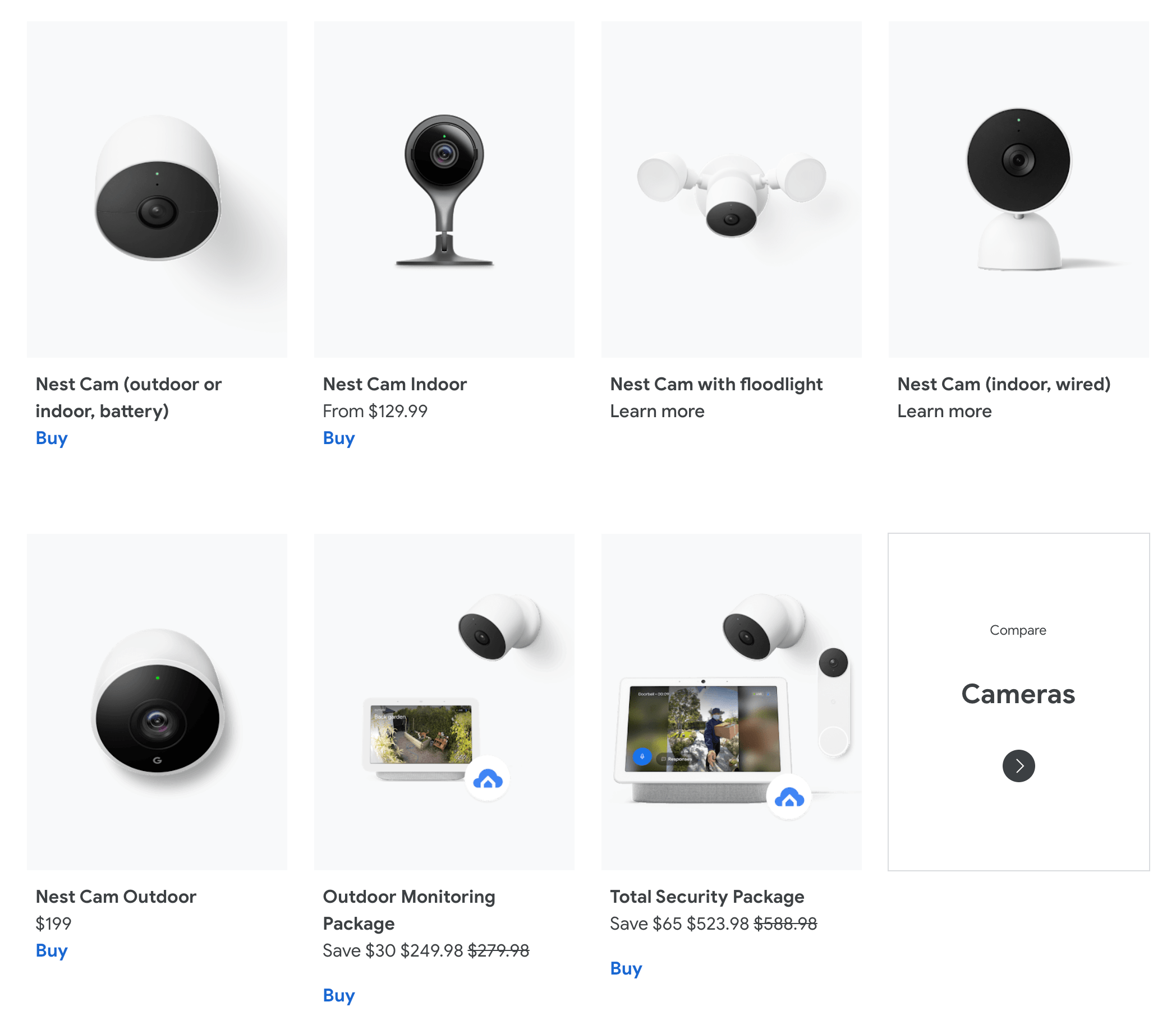 Google leaks unannounced Nest security cameras on its own online