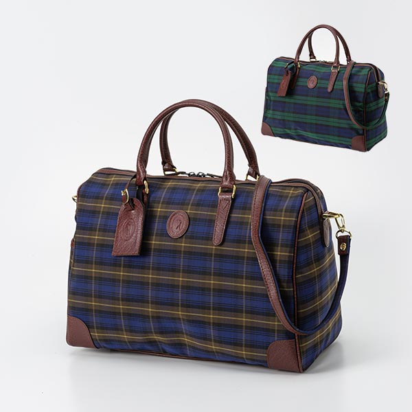 カチャトーレ チェック柄ナイロントラベルボストン 18L 1個