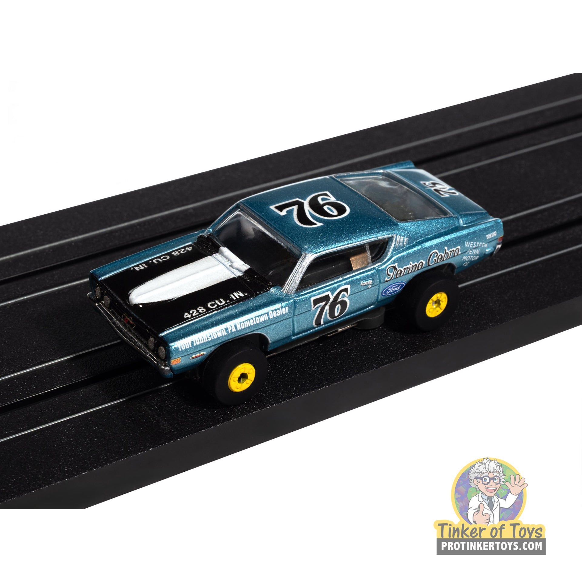 Thunderjet 1968 Ford Torino (Teal, Black & White) 1B | SC423