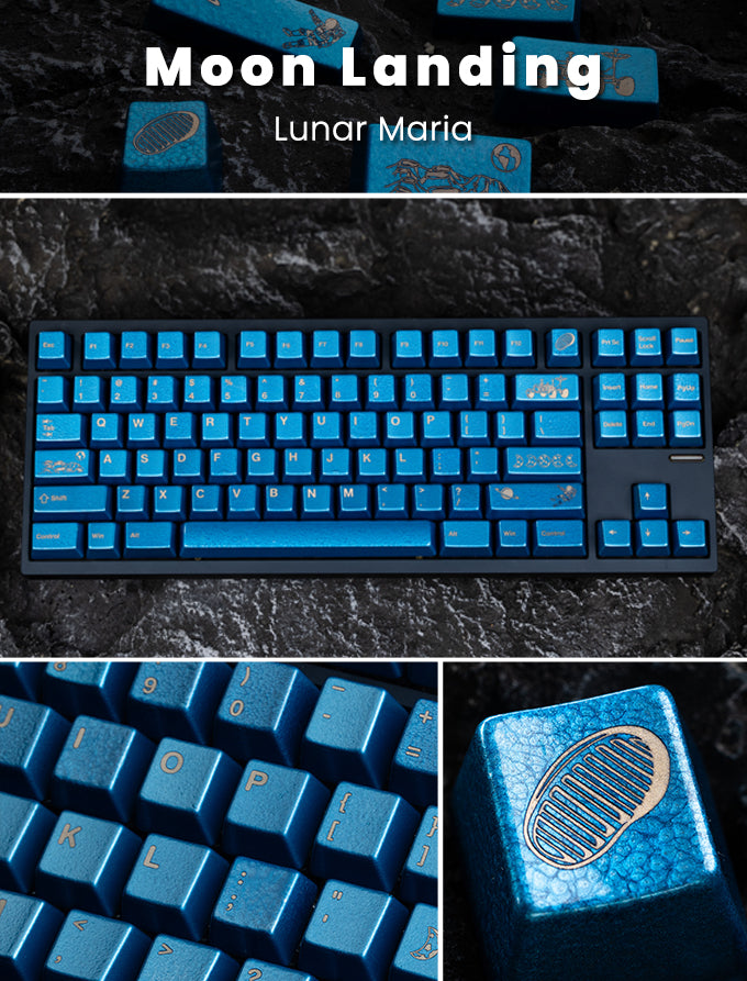 Group Buy) Awekeys Metal Keycaps Set - Moon Landing