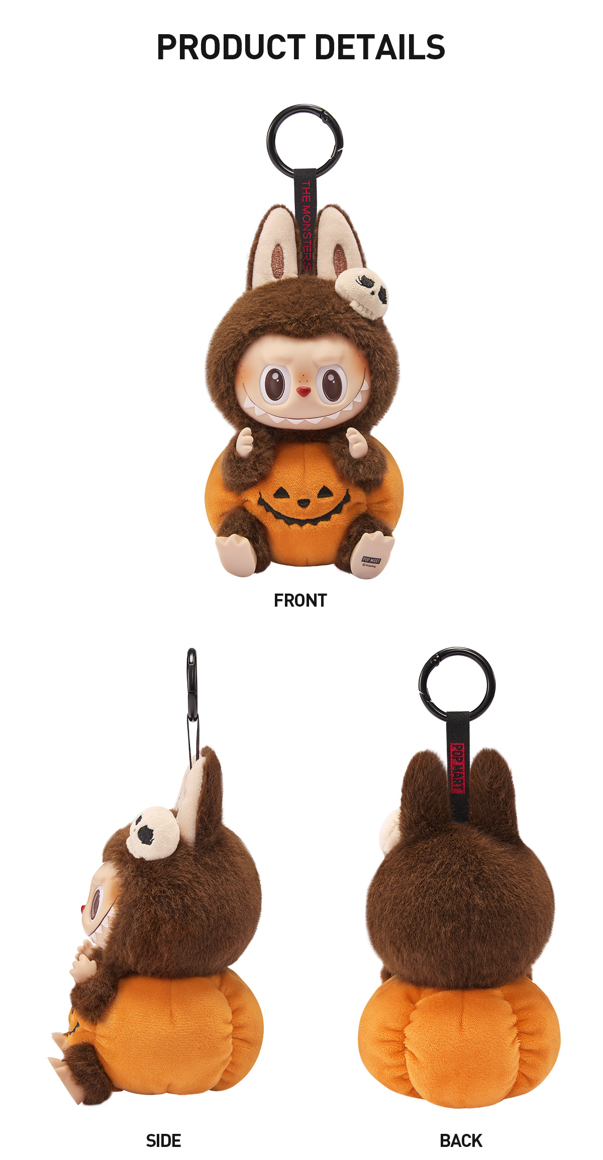Happy Halloween Party SeLAries-Sitting Pumpkin Vinyl Plush Pendant