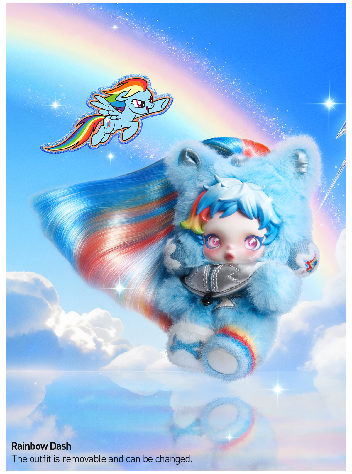 POP NOW:SKULLPANDA × My Little Pony Series Plush Doll Pendant