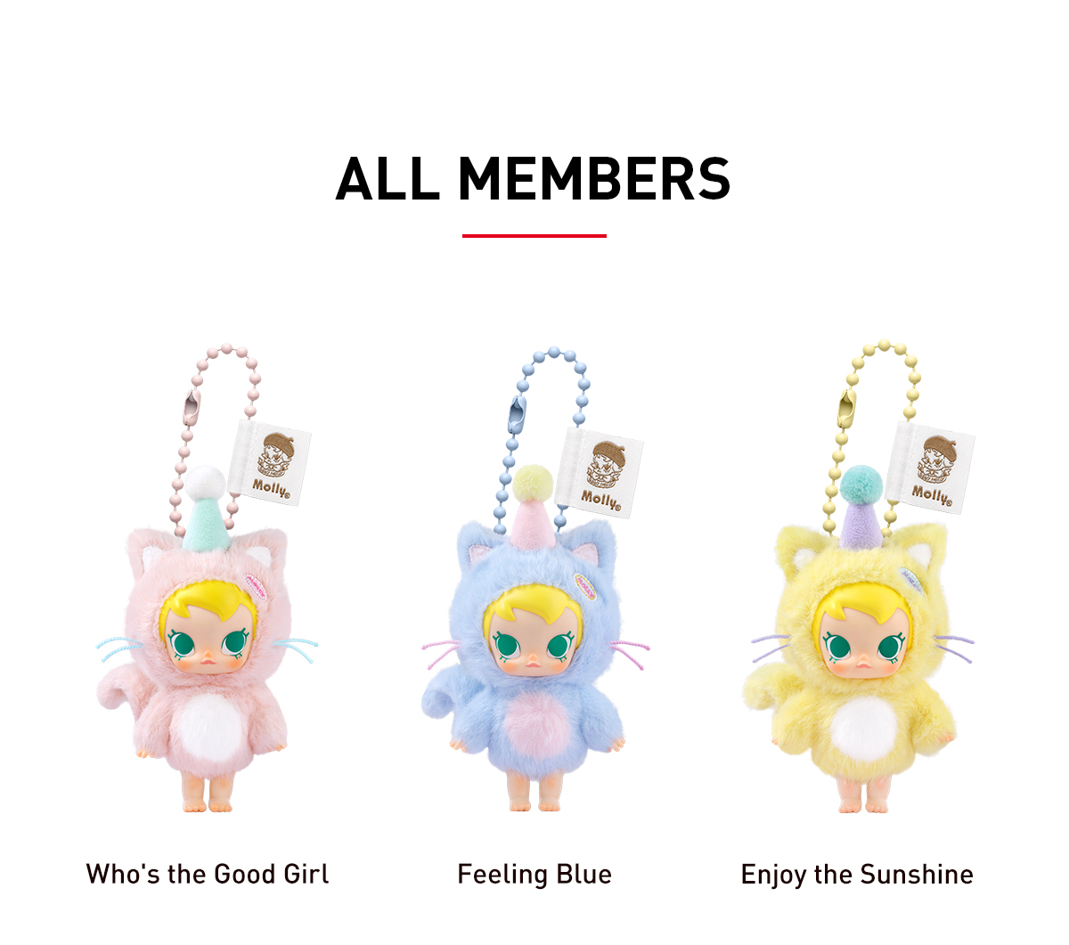 POP NOW:Baby Molly Pocket Friends Series-Vinyl Plush Pendant Blind