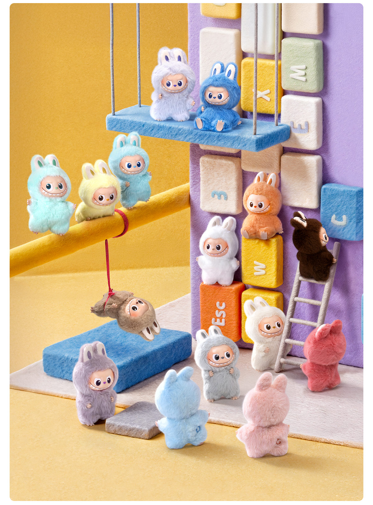 THE MONSTER PIN FOR LOVE シリーズぬいぐるみペンダント(A-M) - POP