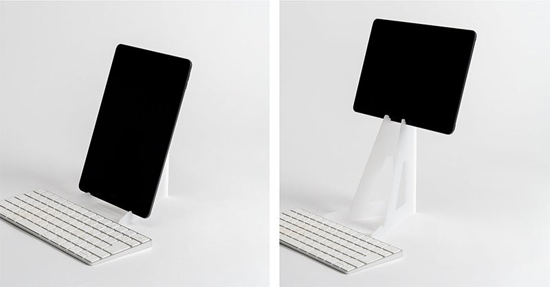 10秒で設置完了できるポータブルモニタースタンド、3社コラボモデルを6