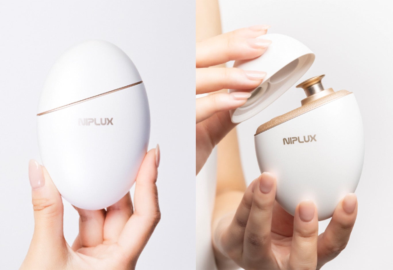 リフト×美振動 “触れるたび、美しく。” 顔特化筋膜ガン NIPLUX 「BEGUN