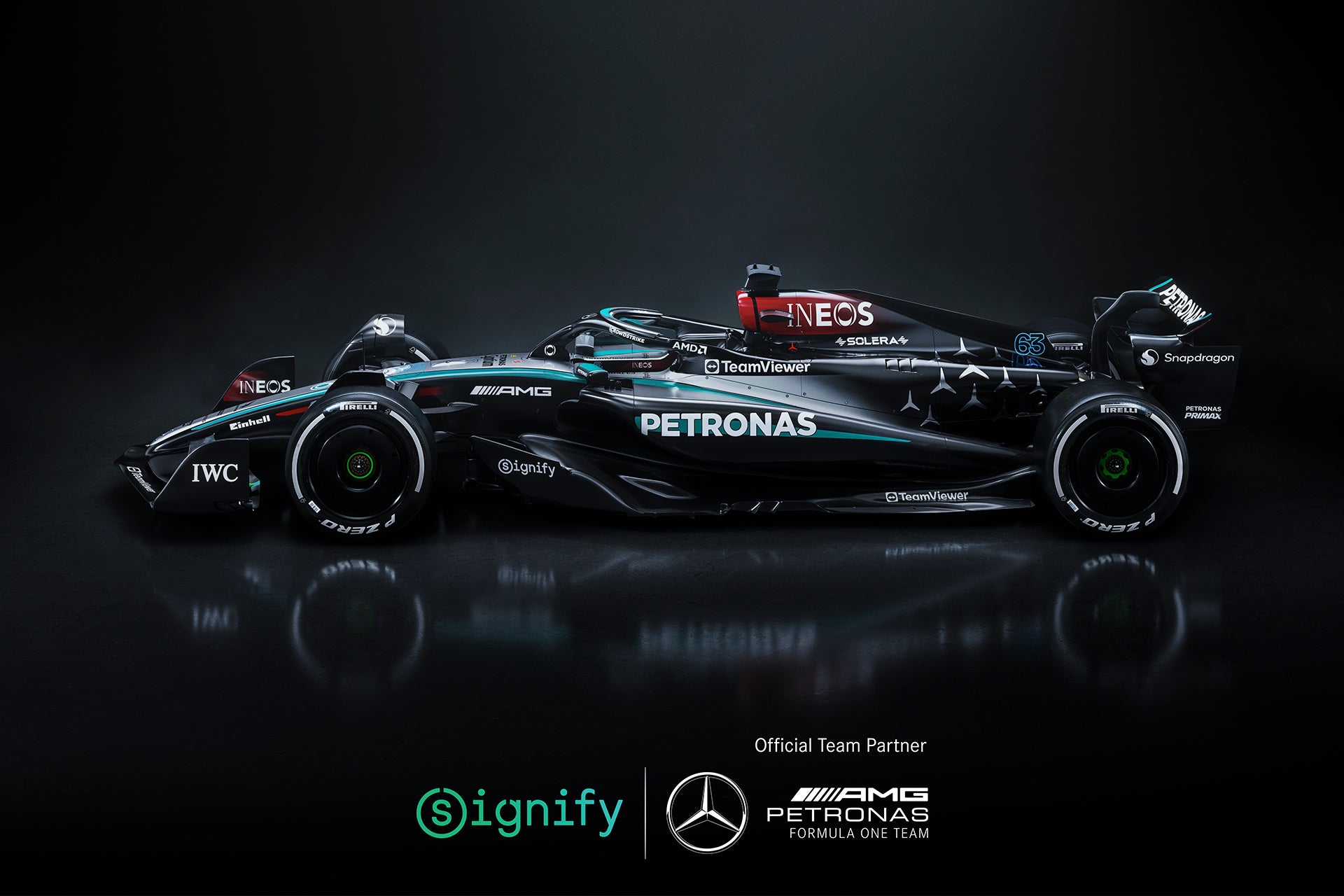 シグニファイ とメルセデス AMG ペトロナス F1 チームが、トラックの
