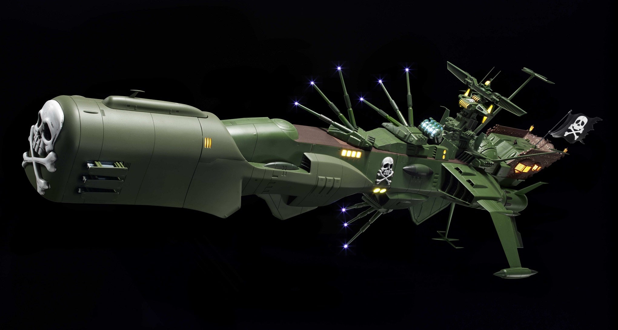 どくろの旗をはためかせ、宇宙最強の海賊キャプテンハーロックの艦