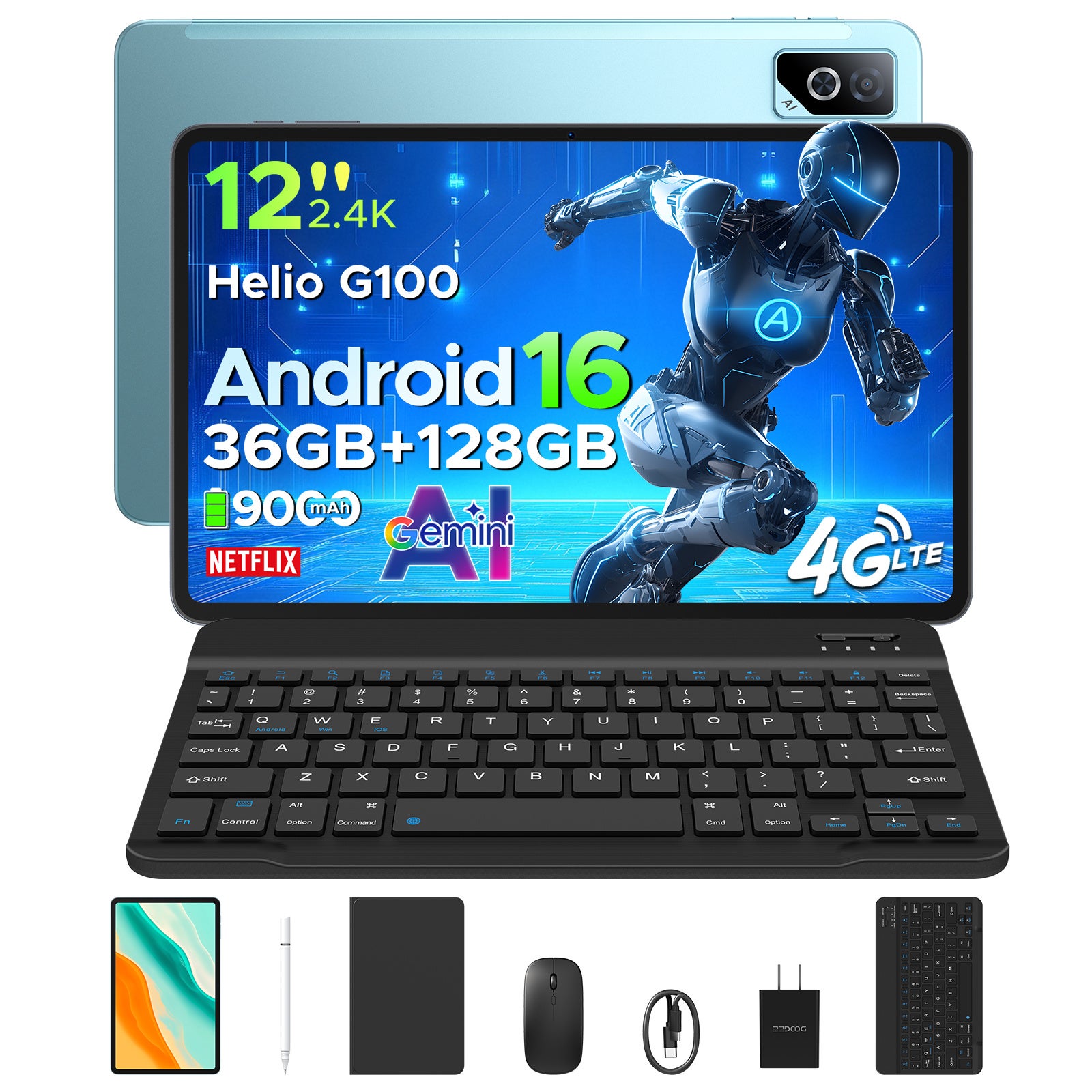 2026年DOOGEE最新発売「Android 16搭載+AI統合・12インチ2K大画面