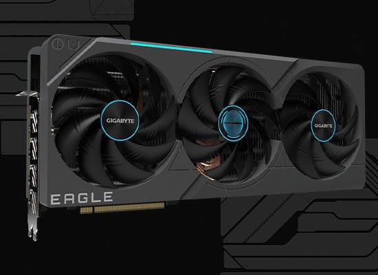 高冷却3連ファン「WINDFORCE」搭載、GeForce RTX 4080グラフィック