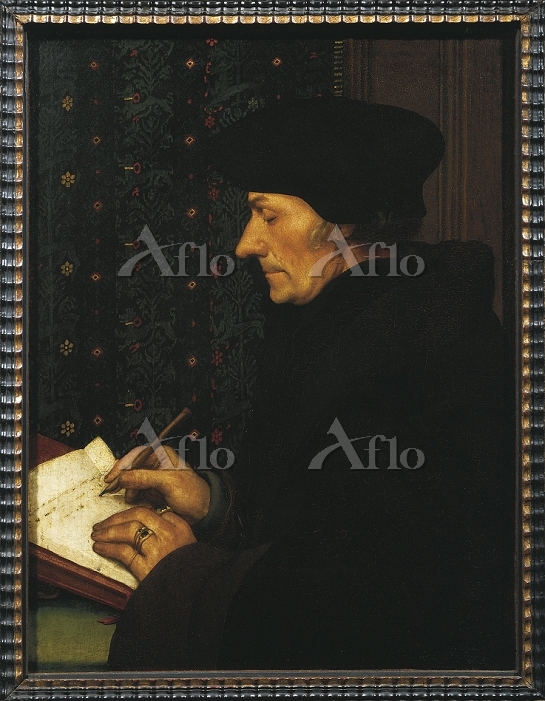 ハンス・ホルバイン（子）「著述するエラスムスの肖像」 [21033250]の