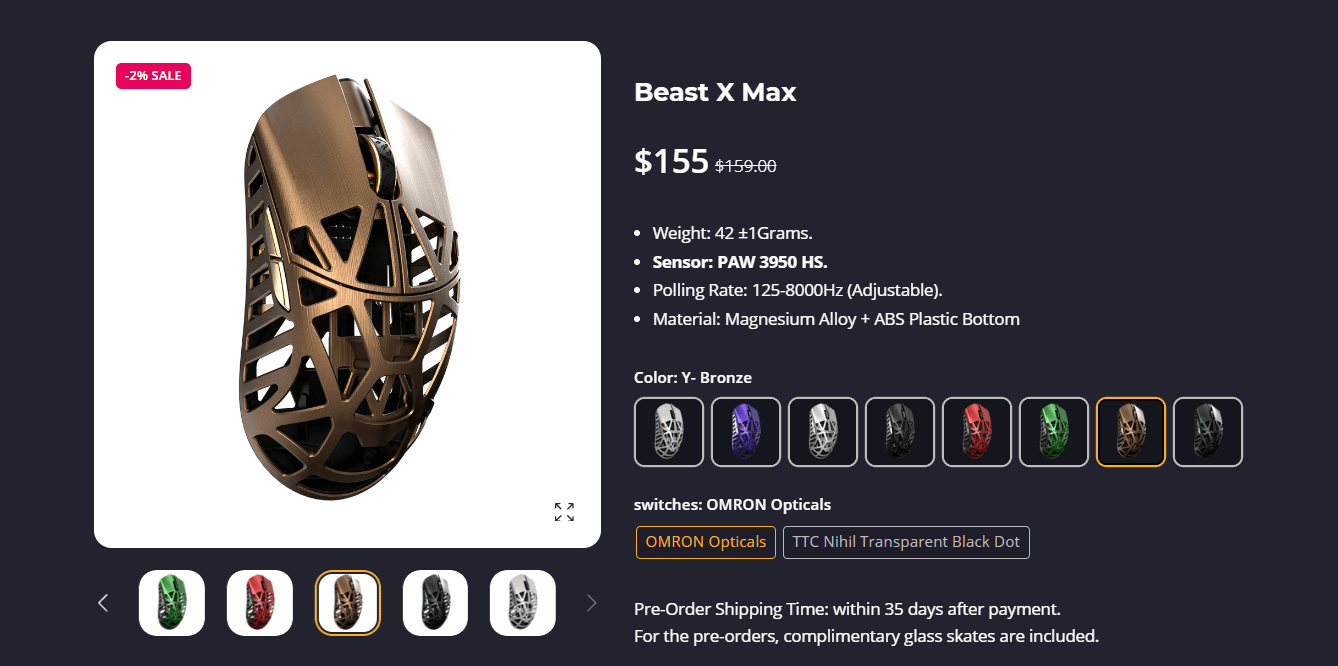 Beast X Max and new 8k beast x special edition TODAY : r/MouseReview
