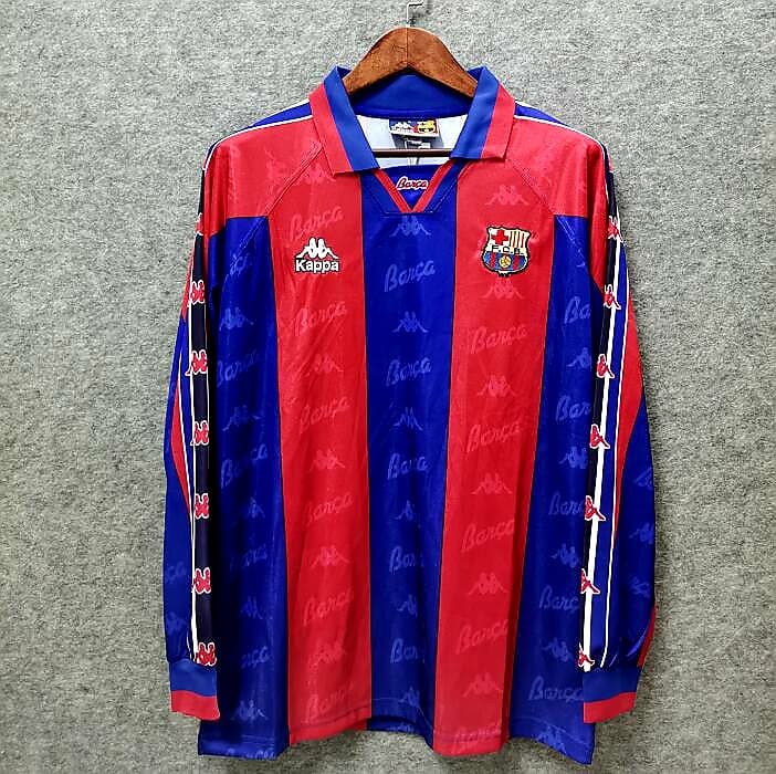Barcelona 1995-96 Home Long Sleeve Shirt - Premier Retros