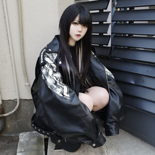 QOOZAセレクト / ［PINKSPINK］パイソン柄PUレザージャケット（PP045