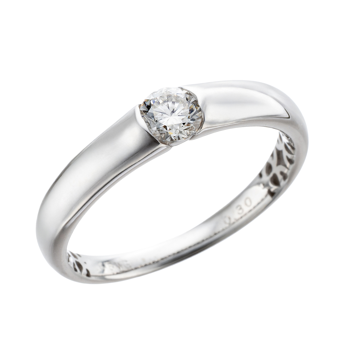 18K ダイヤモンド ハーフベゼルリング 0.3ctUP Eternity_Jewelry