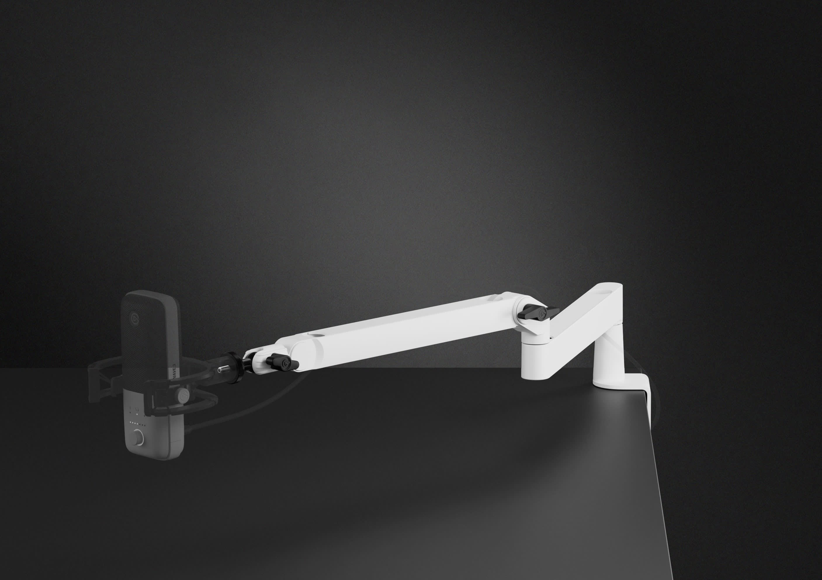 Wave Mic Arm LP - White | Mic Boom Arm for Desks | Elgato