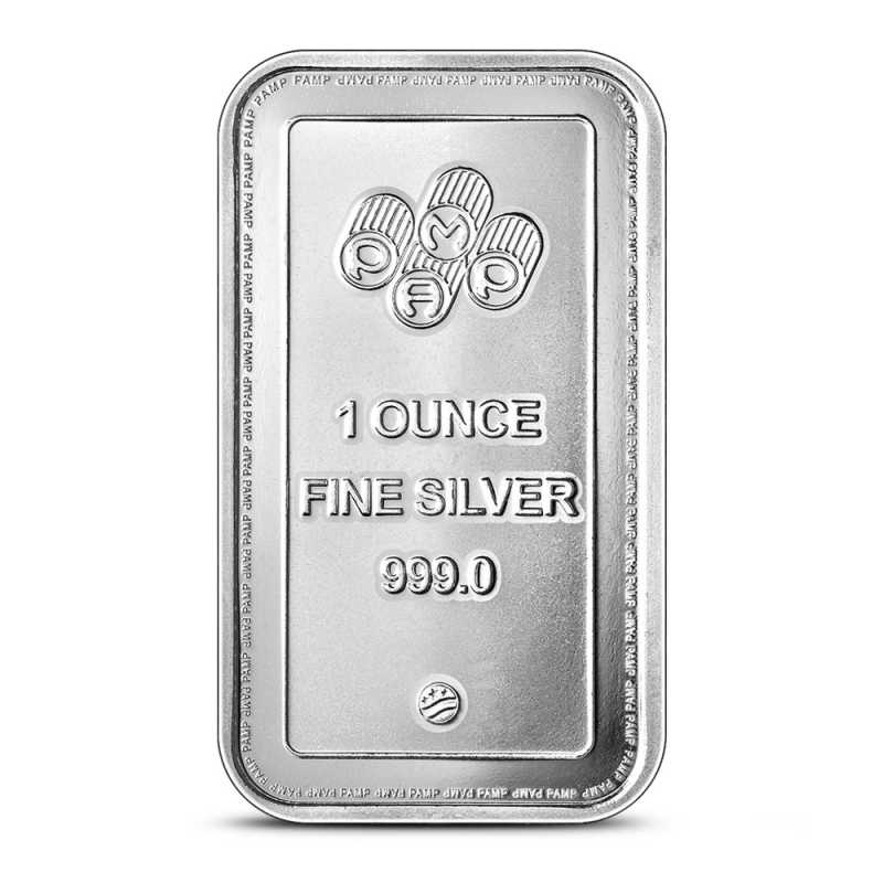 Buy 1 oz PAMP Suisse Silver Bar (New) | BullionMax ™