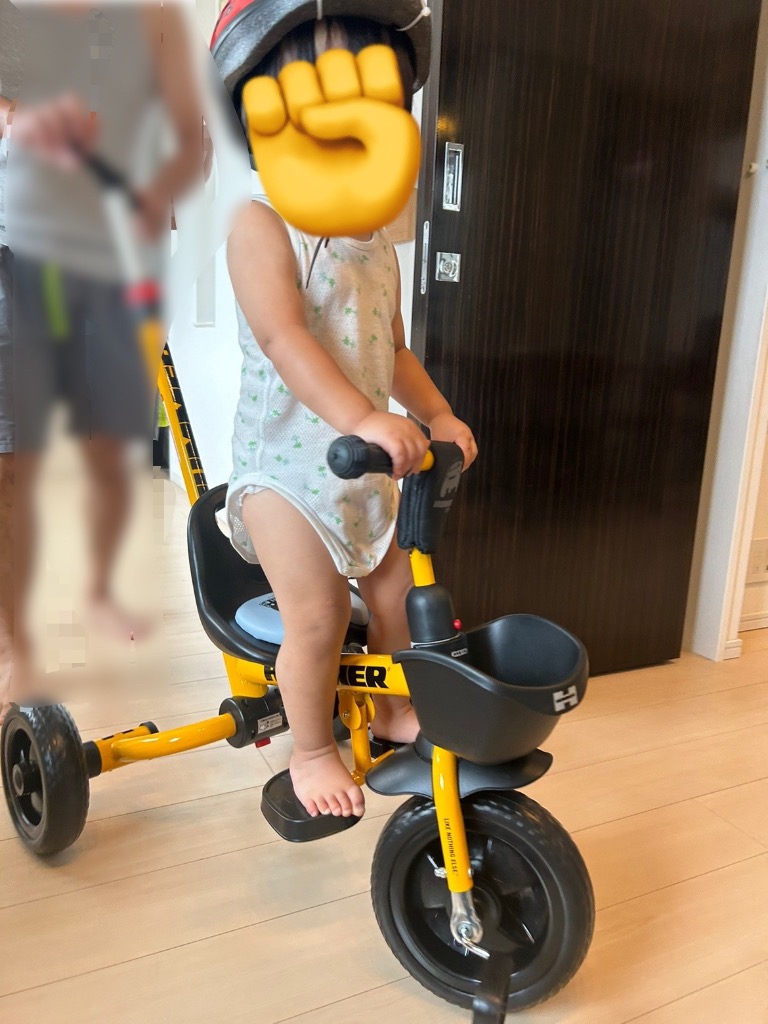 ハマー トライサイクル3 子供三輪車 FD-TZ イエロー ハンドル付き