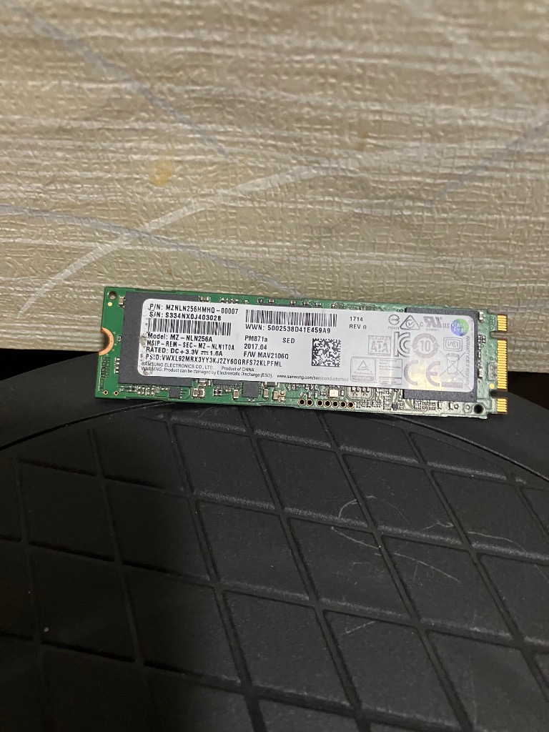 パソコン用 中古 m.2 SATA SSD 2280 B&M 256GB 各メーカー 動作確認済