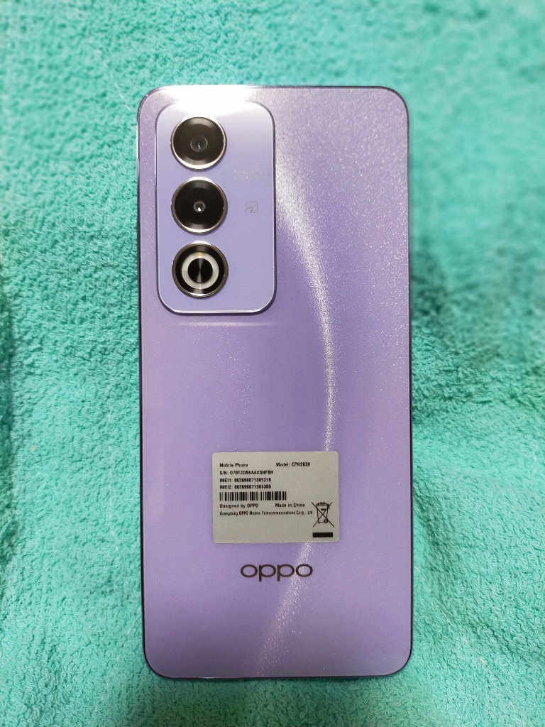 楽天版」OPPO A3 5G 4GB+128GB 楽天モバイル [パープル] 白ロム