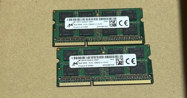 最安挑戦メモリ】 2枚組（8GB*2枚 合計16GB） 8GB DDR3-12800 ノート