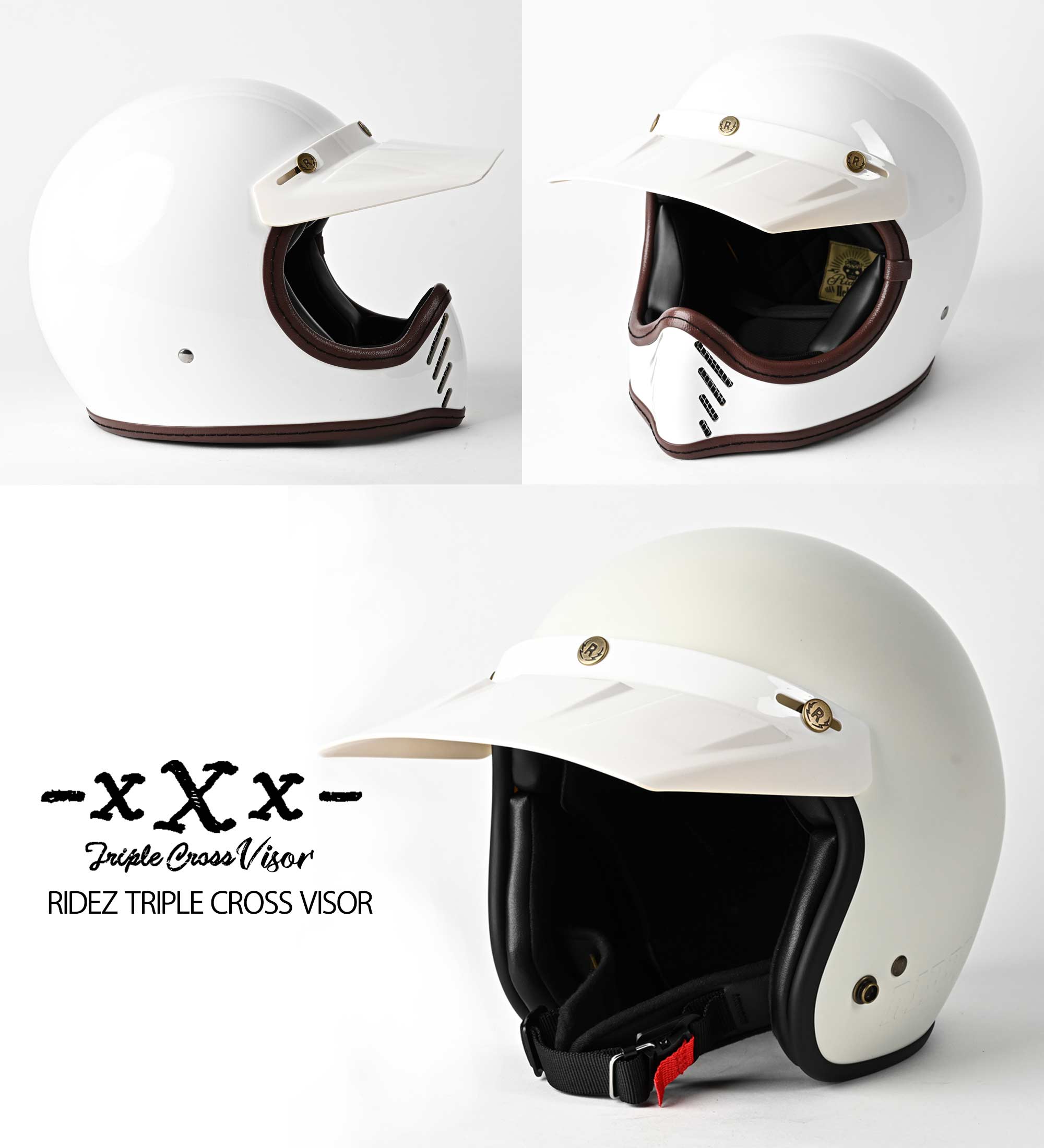 バイク用 ヘルメットバイザー RIDEZ xXx(Triple Cross) VISORがついに