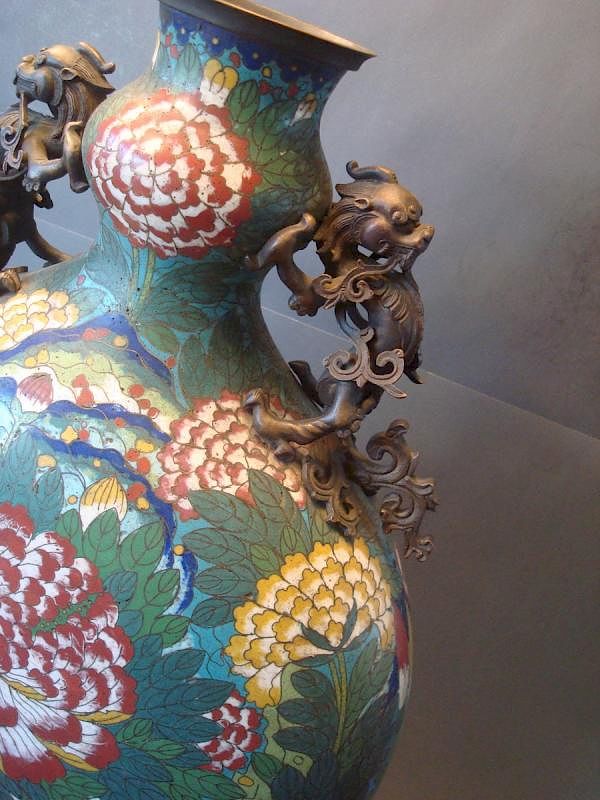 1210 中国美術 景泰藍 七宝 琺瑯 鉢 時代物 1210 中国美術 景泰藍 七宝