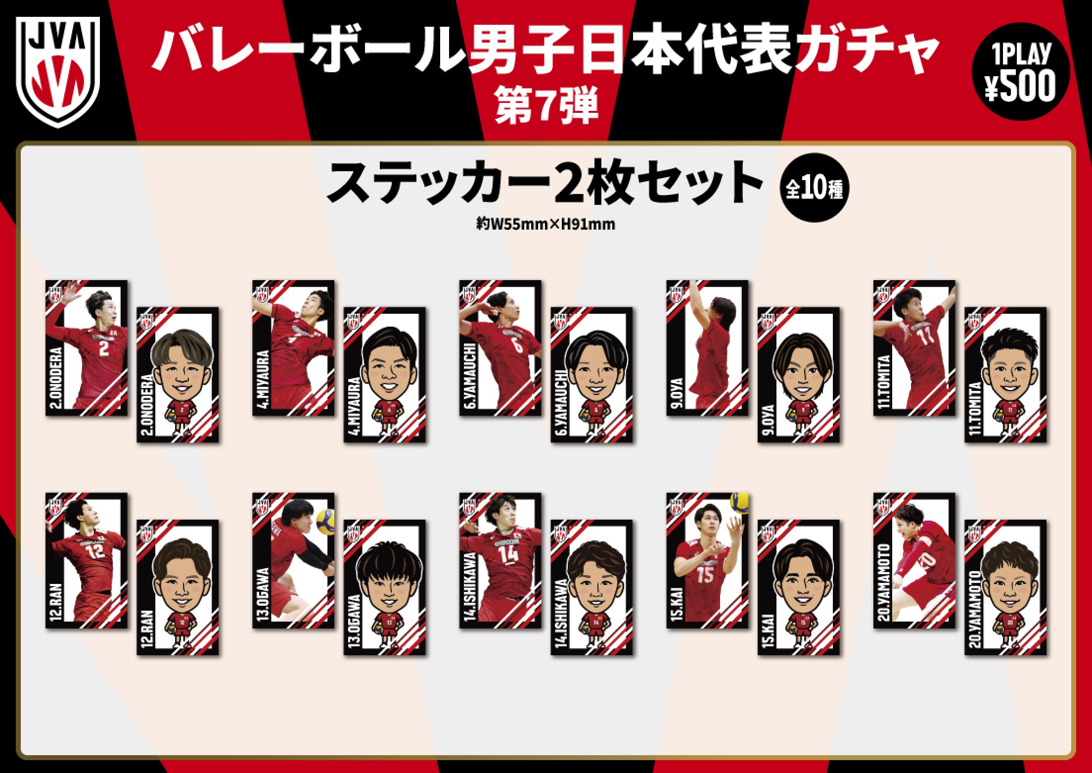 バレーボール男子日本代表】バレーボール男子日本代表ガチャ 第7弾