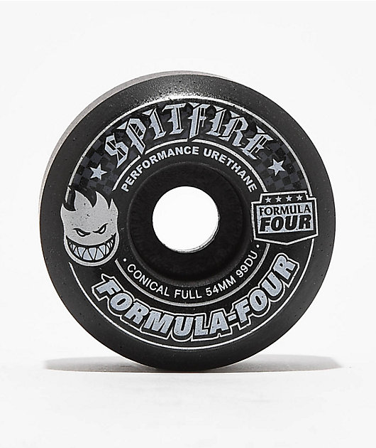 Spitfire Formula Four Full Conical 54mm 99a Black Skateboard