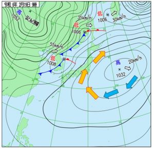 雲から山の天気を学ぼう｜（91）天気図と地図から天気が良い山を選ぶ