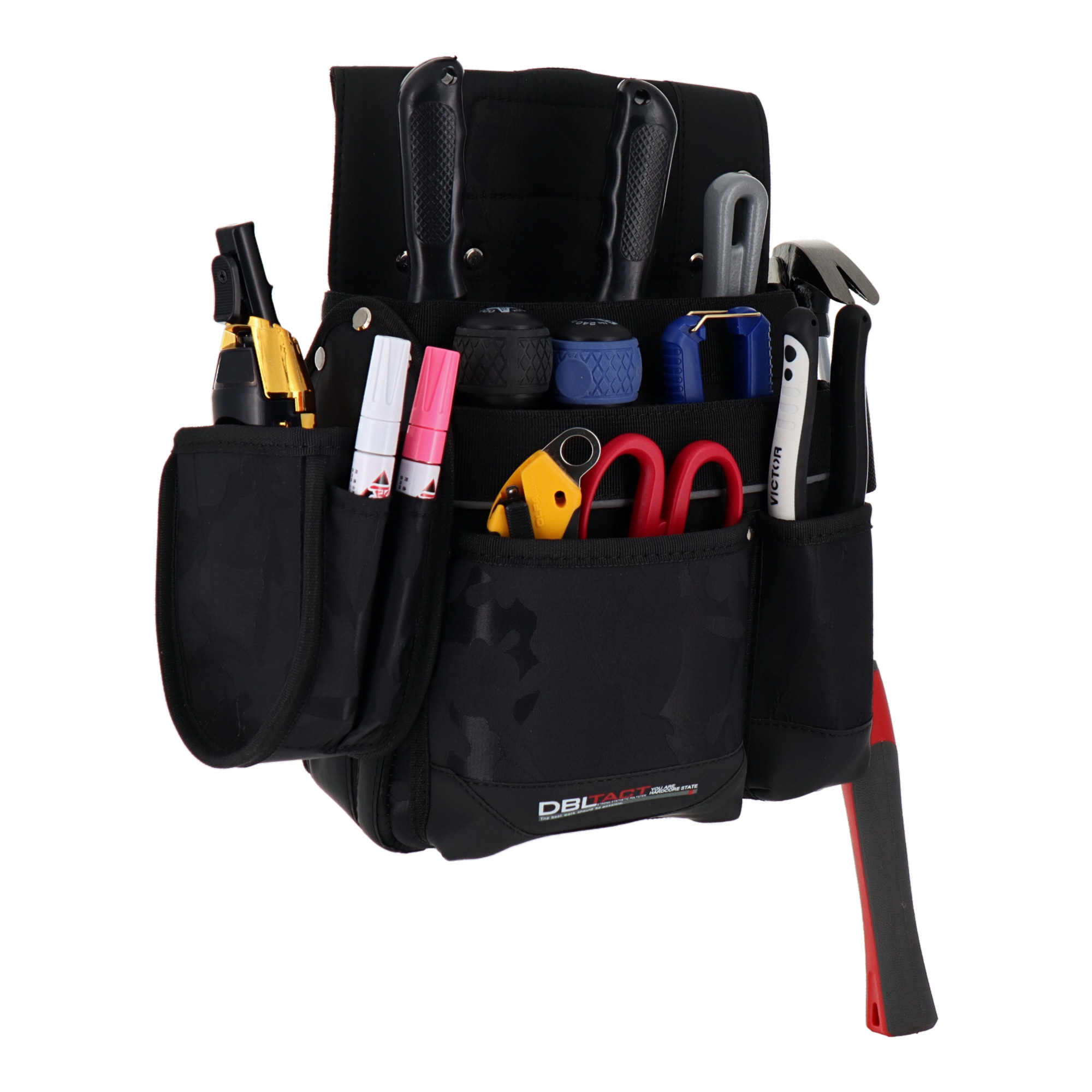 DT-19-GC 作業ベルト・収納袋 釘袋 釘袋 墨壺ケース付き グリーン迷彩