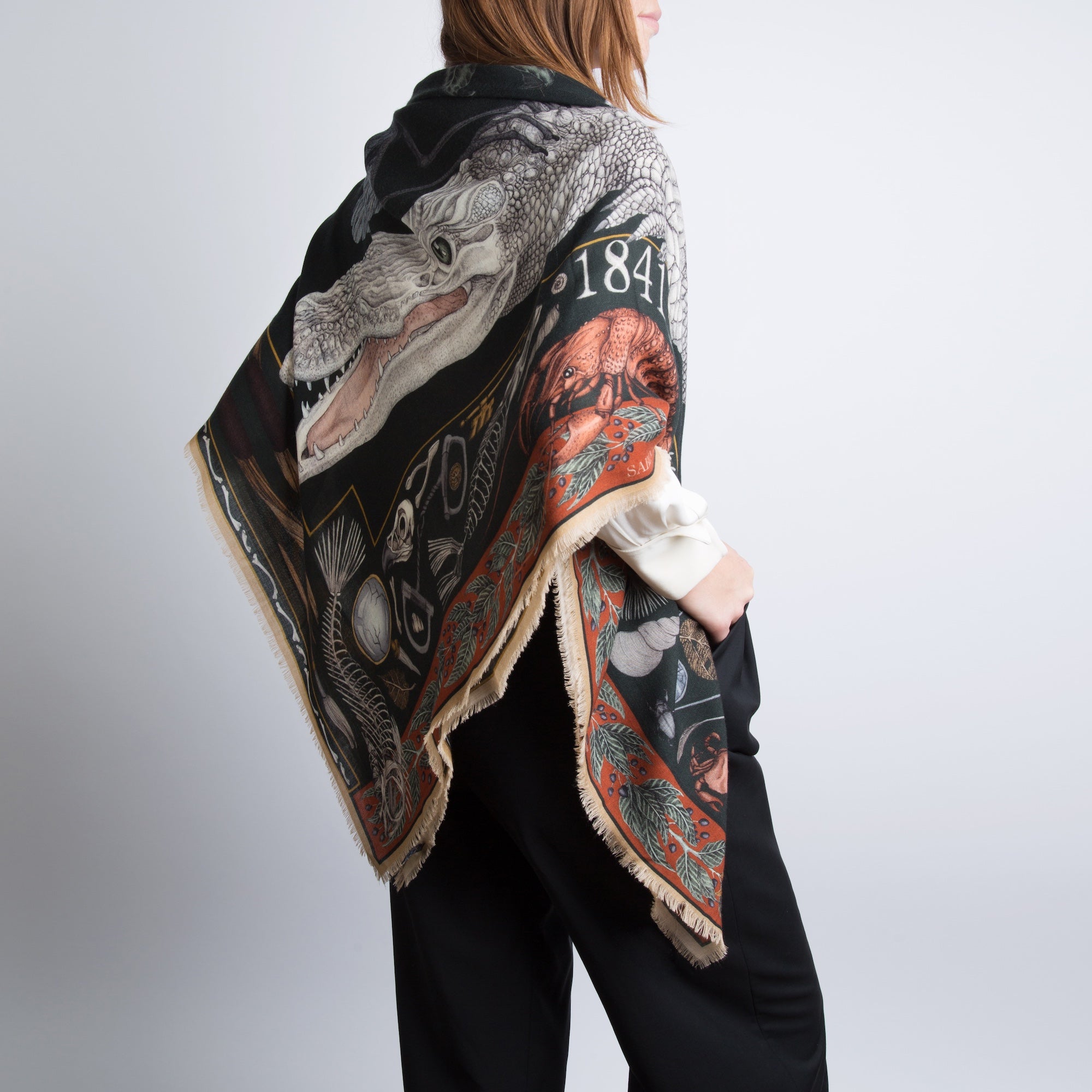 The Alligator's Empire Cashmere Shawl 135 – Sabina Savage