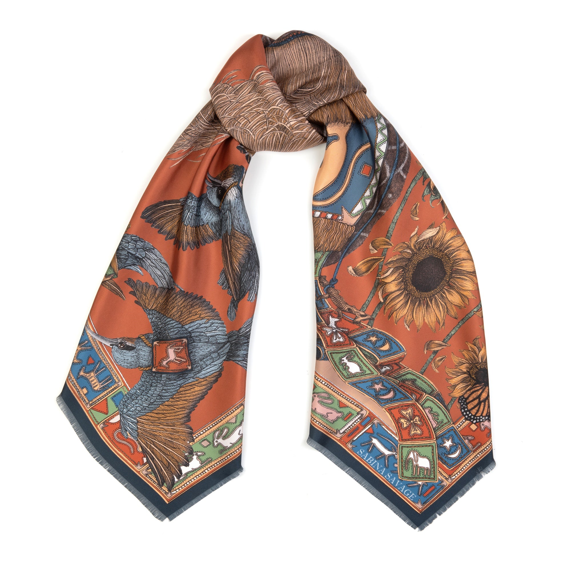 The Sun Silk Twill Shawl 135 – Sabina Savage