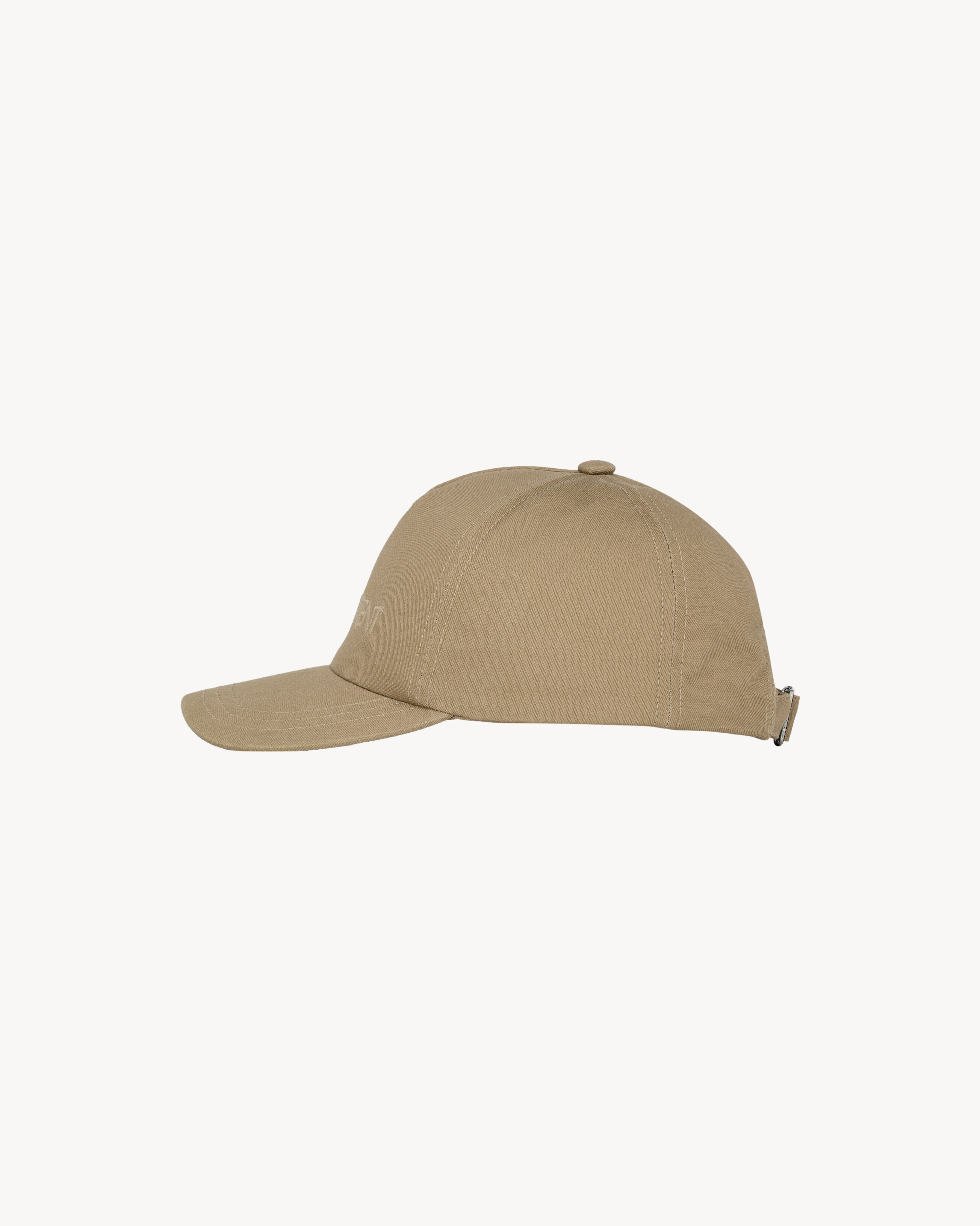 SAINT LAURENT cap in gabardine in Beige | Saint Laurent | YSL EN-US